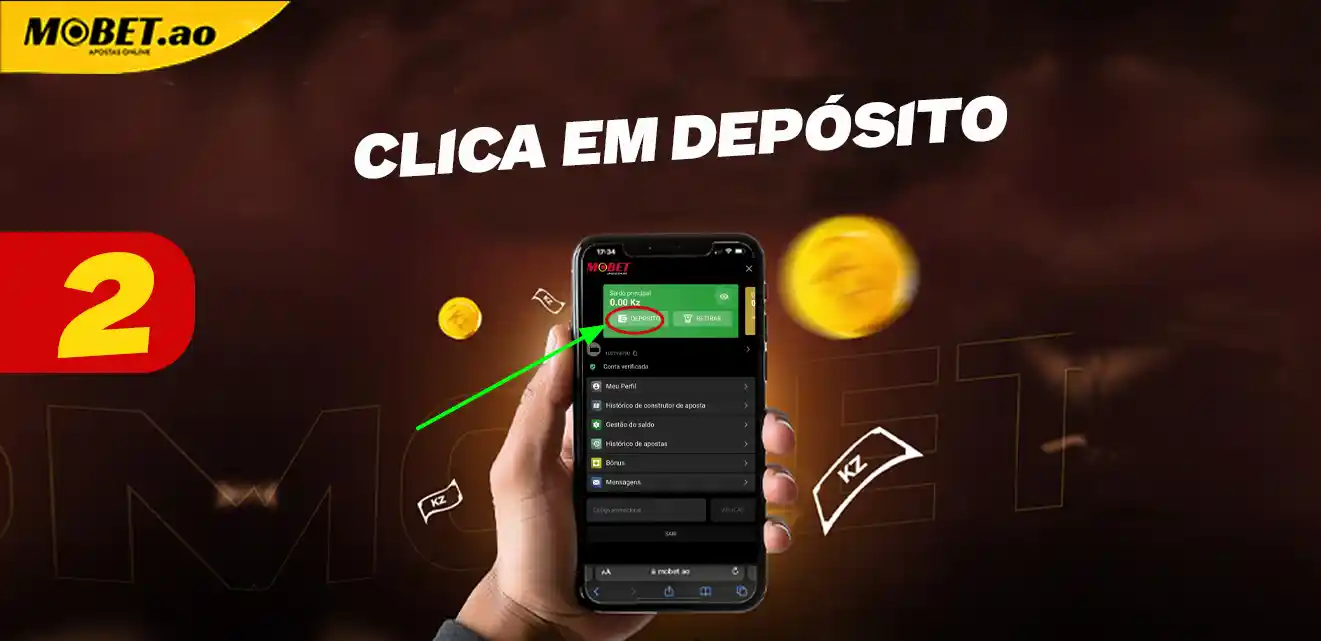 Como Depositar na Mobet 3 Como depositar na Mobet Mobet Angola - Passos para depositar