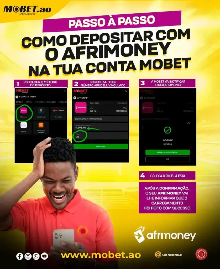 Depositar com Afrimoney na Mobet